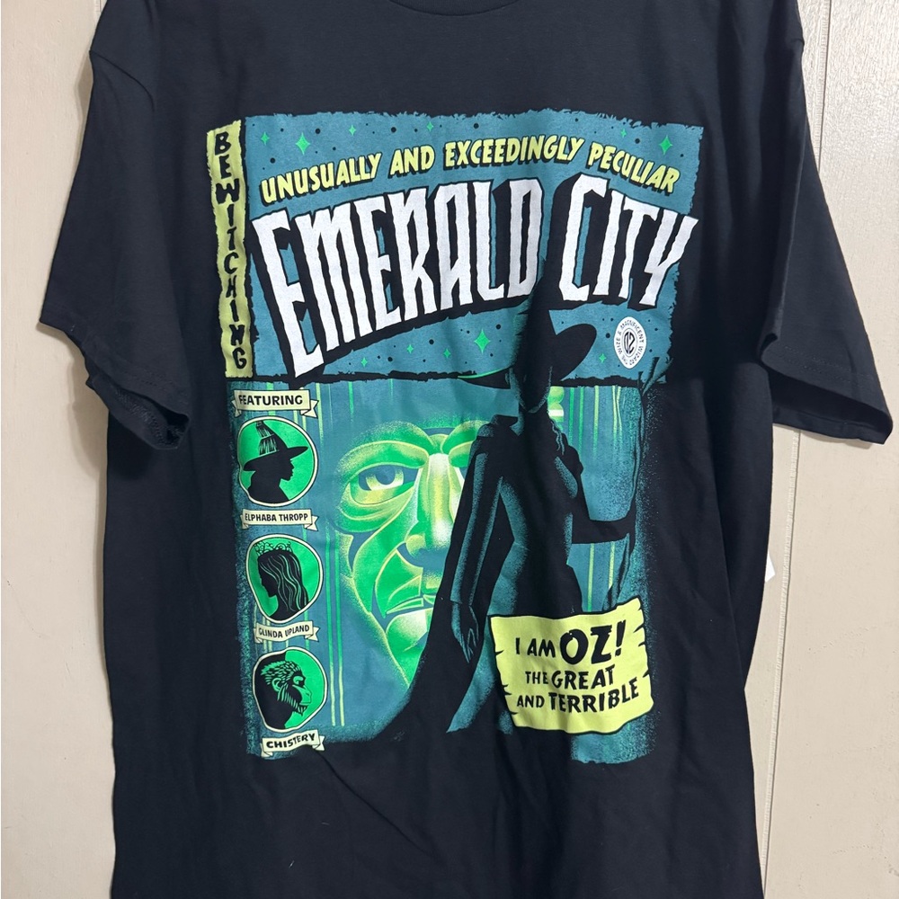 Emerald City‎ Graphic Tee - Black with Green Print